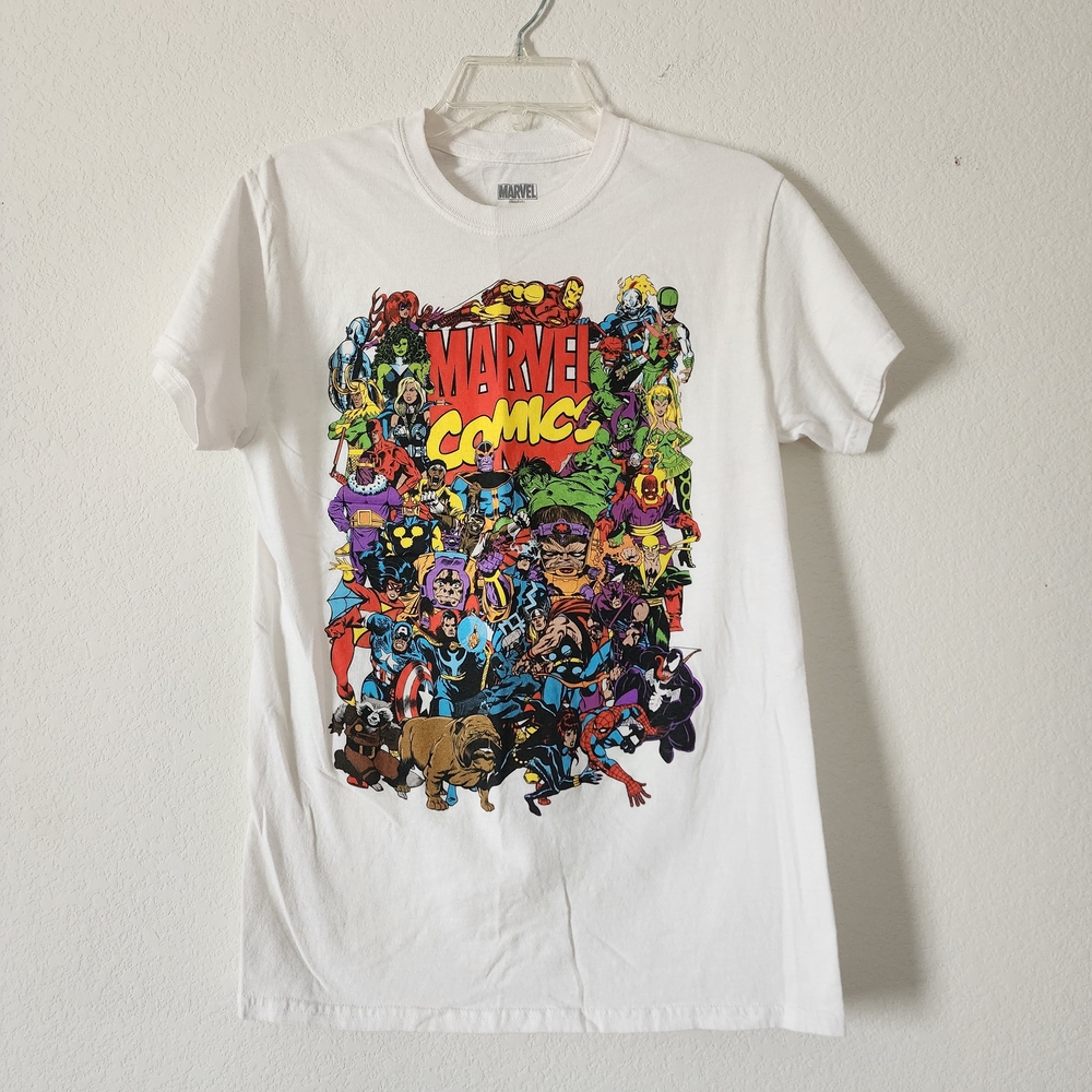 Marvel Comics Men's White T-Shirt Size Small